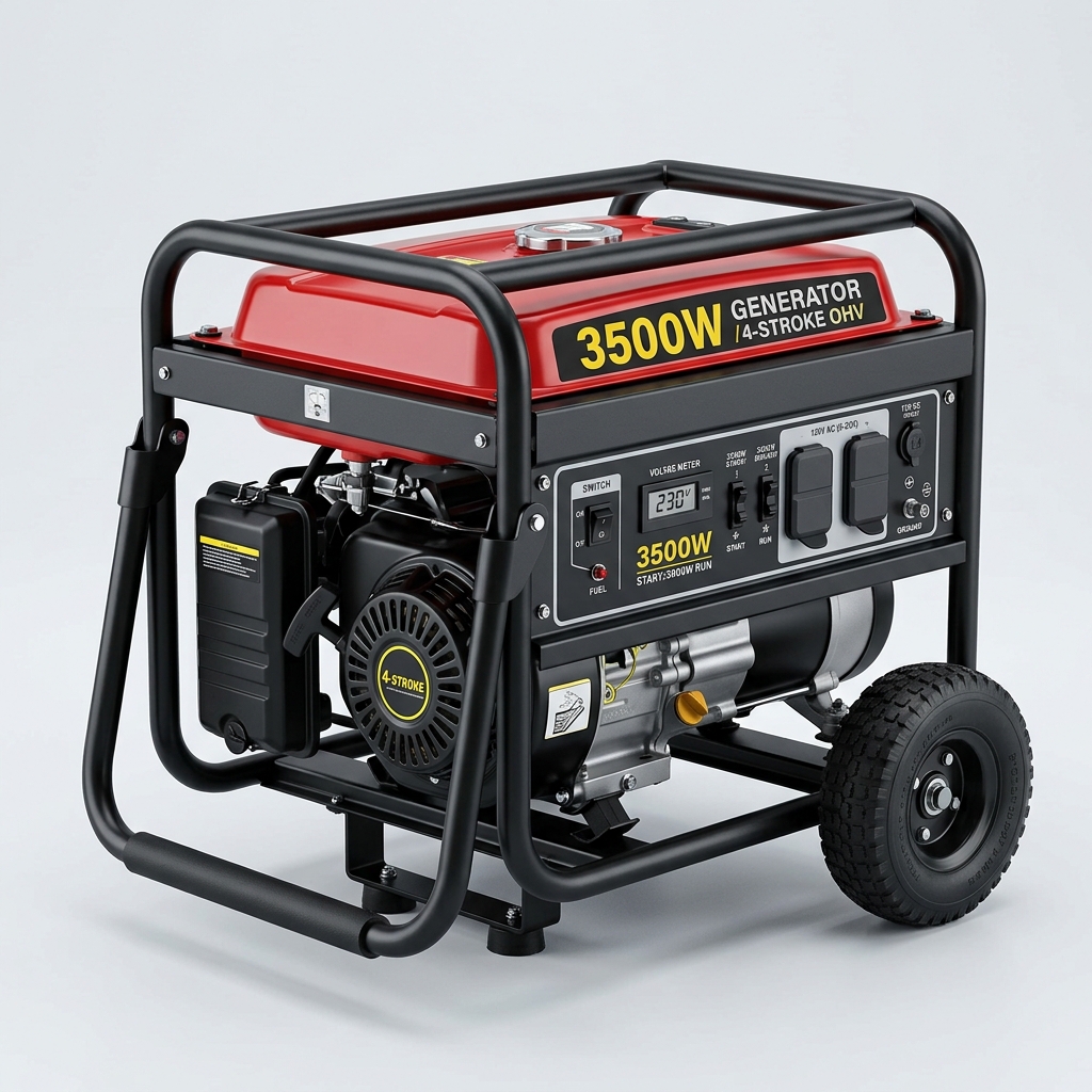 Gerador de Energia Gasolina Branco B4T-3500 3500W com AVR Bivolt 110V/220V